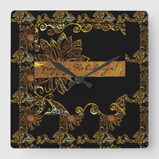 Goud Vierkante Klok (Voorkant)
