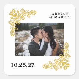  goud vierkante sticker