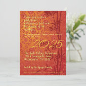 Goud Vietnamese Têt custom Jaar gedecoreerd PVInv Aankondiging (Staand voorkant)