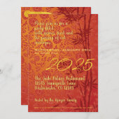 Goud Vietnamese Têt custom Jaar gedecoreerd PVInv Aankondiging (Voorkant / Achterkant)