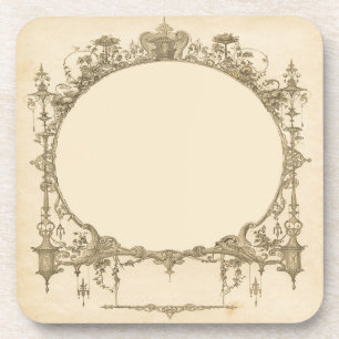 goud vintage fancy lijst grens  aanpassen drankjes onderzetter