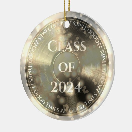 Goud Vinyl Record Klasse van Keramisch Ornament (Links)