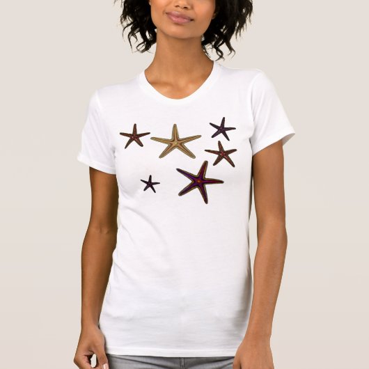 Goud, Violet en Oranje ZWART T-shirt (Voorkant)