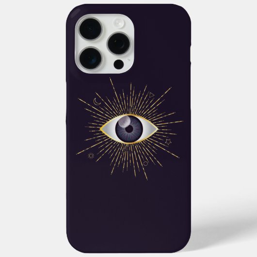 Goud & Violet Mystic Evil Eye Nazar Mati Case-Mate iPhone Case (Achterkant)