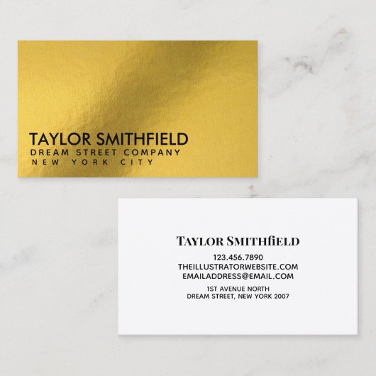 Goud Visitekaartje (Voorkant / Achterkant)