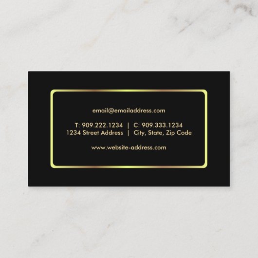 Goud Visitekaartje (Achterkant)