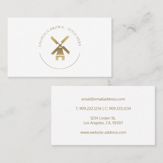 Goud Visitekaartje (Voorkant / Achterkant)