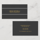 Goud Visitekaartje, gewoon grijs Visitekaartje (Voorkant / Achterkant)