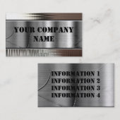 Goud Visitekaartje met gouden metalen blik (Voorkant / Achterkant)