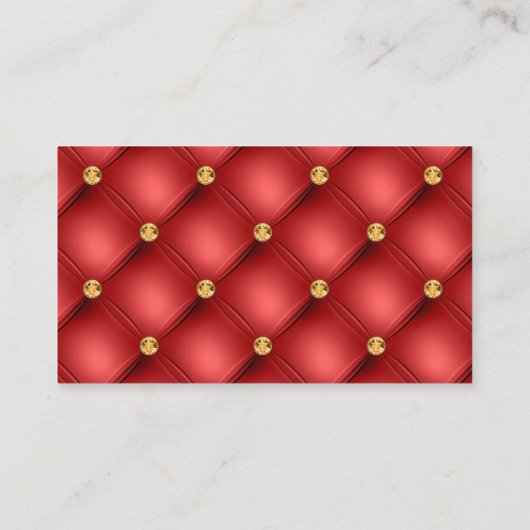 Goud Visitekaartje met ruitvormige diamant (Achterkant)