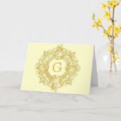   Goud Vlaams Wreath Kaart (Gele Bloem)