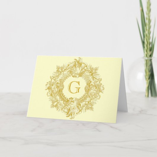   Goud Vlaams Wreath Kaart (Voorkant)