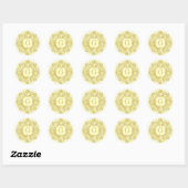 Goud Vlaams Wreath Ronde Sticker (Vel)