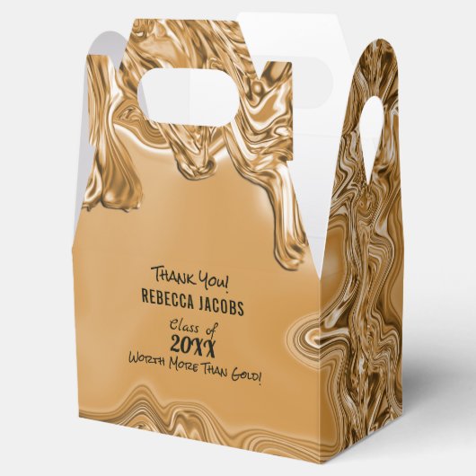 Goud Vloeibaar metaalgraafschap Bedankdoosjes (Geopend)