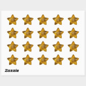 Goud Voeg uw eigen tekst toe Ster Sticker (Vel)