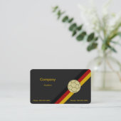 Goud Voetbal Visitekaartje (Staand voorkant)