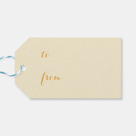 Goud voor afdrukken cadeaulabel (Achterkant Horizontaal)