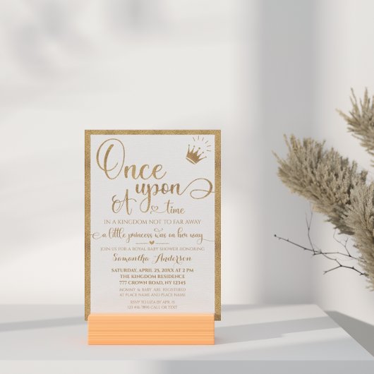 Goud voor eens en altijd Princess Baby shower Kaart