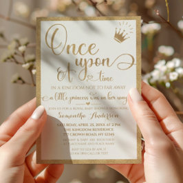 Goud voor eens en altijd Princess Baby shower Kaart