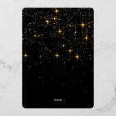 Goud voor kerstfeestjes met feestjes folie feestdagenkaart (Achterkant)