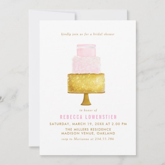 Goud Vrijgezellenfeest met goudroze tintjes Kaart (Voorkant)