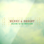 Goud Vrolijk Helder Welkom Zakelijk Kerstmis Raamsticker (Vel 3)