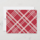 Goud Vrolijk Kerst Rood Geplakt Foto Feestdagenkaart (Achterkant)