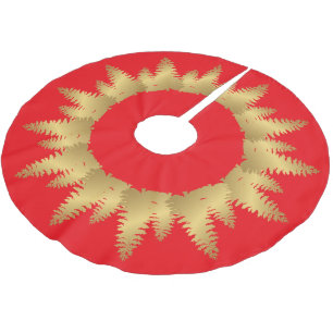 Goud Vrolijk Kerstboom Sneeuw Patroon Kerstboom Rok