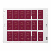 Goud Vrolijk Kerstfeest op Cranberry Retour Adres Etiket (Full Sheet)