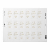 Goud Vrolijk Kerstfeest op Witte Terugkeer Adres Etiket (Full Sheet)