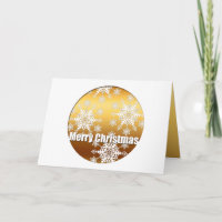 Goud Vrolijk Kerstfeest Sneeuwvlokken + gedicht