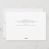 Goud Vrolijk Kerstmis elegant script eenvoudige fo Feestdagenkaart (Achterkant)