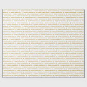 Goud Vrolijk Kerstpatroon Cadeaupapier (Vlak)