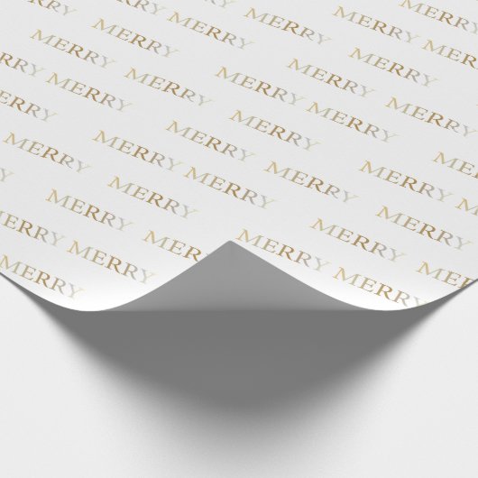 Goud vrolijk kerstvakantie inpakpapier (Hoek)