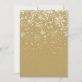 Goud Vrolijke Vrolijke Kerstmisfoto Feestdagenkaart (Achterkant)