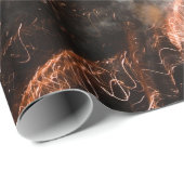 Goud vuurwerk abstracte gouden zwarte rook cadeaupapier (Rol Hoek)