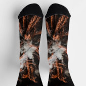 Goud vuurwerk abstracte gouden zwarte rook sokken (Top)