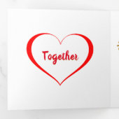 Goud waar ik van hou, je hoort altijd samen drieluik kaart (Binnenzijde eerst)