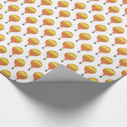  goud, warme roze, Fuchsia Hot Air-ballonnen Cadeaupapier (Hoek)