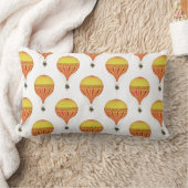  goud, warme roze, Fuchsia Hot Air-ballonnen Kussen (Deken)