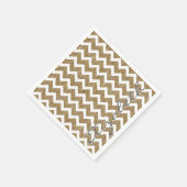 Goud-waszigzag-effecten van meisjes servet (Hoek)