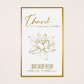 GOUD WATER SYMPATHY MEMORIAL DANK JE KAART (Voorkant)