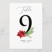 Goud Waterverf en feestdag Botanisch Tabel nummer  Programmakaart (Achterkant)