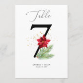 Goud Waterverf en feestdag Botanisch Tabel Nummer  Programmakaart (Achterkant)