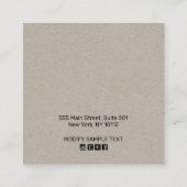 Goud Waterverf Kraft Stud Oorlogsvertoning Vierkante Visitekaartje (Achterkant)