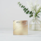 Goud Waterverf Kraft Stud Oorlogsvertoning Vierkante Visitekaartje (Staand voorkant)