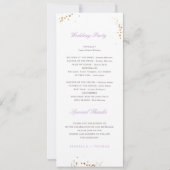 Goud & Waterverf Lavendel Bloemen Trouwprogramma (Achterkant)