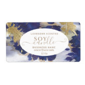 Goud waterverf-script zuskaars-label etiket (Voorkant)