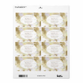 Goud waterverf-script zuskaars-label etiket (Full Sheet)