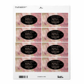 Goud waterverf-script zuskaars-label etiket (Full Sheet)